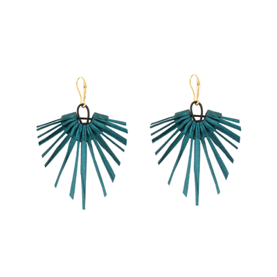 Teal kite earrings by Alexandra Tsoukala